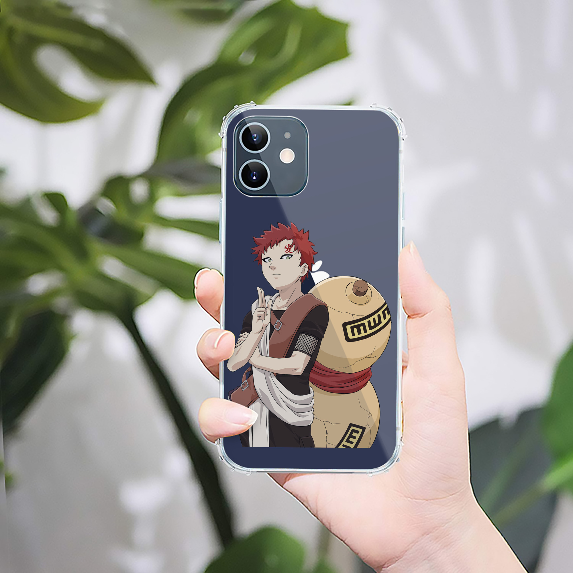 （画像用） NARUTO -ナルト- ガアラ Gaara 【iPhone 12シリーズ対応】透明スマホケース（クリアソフトケース）